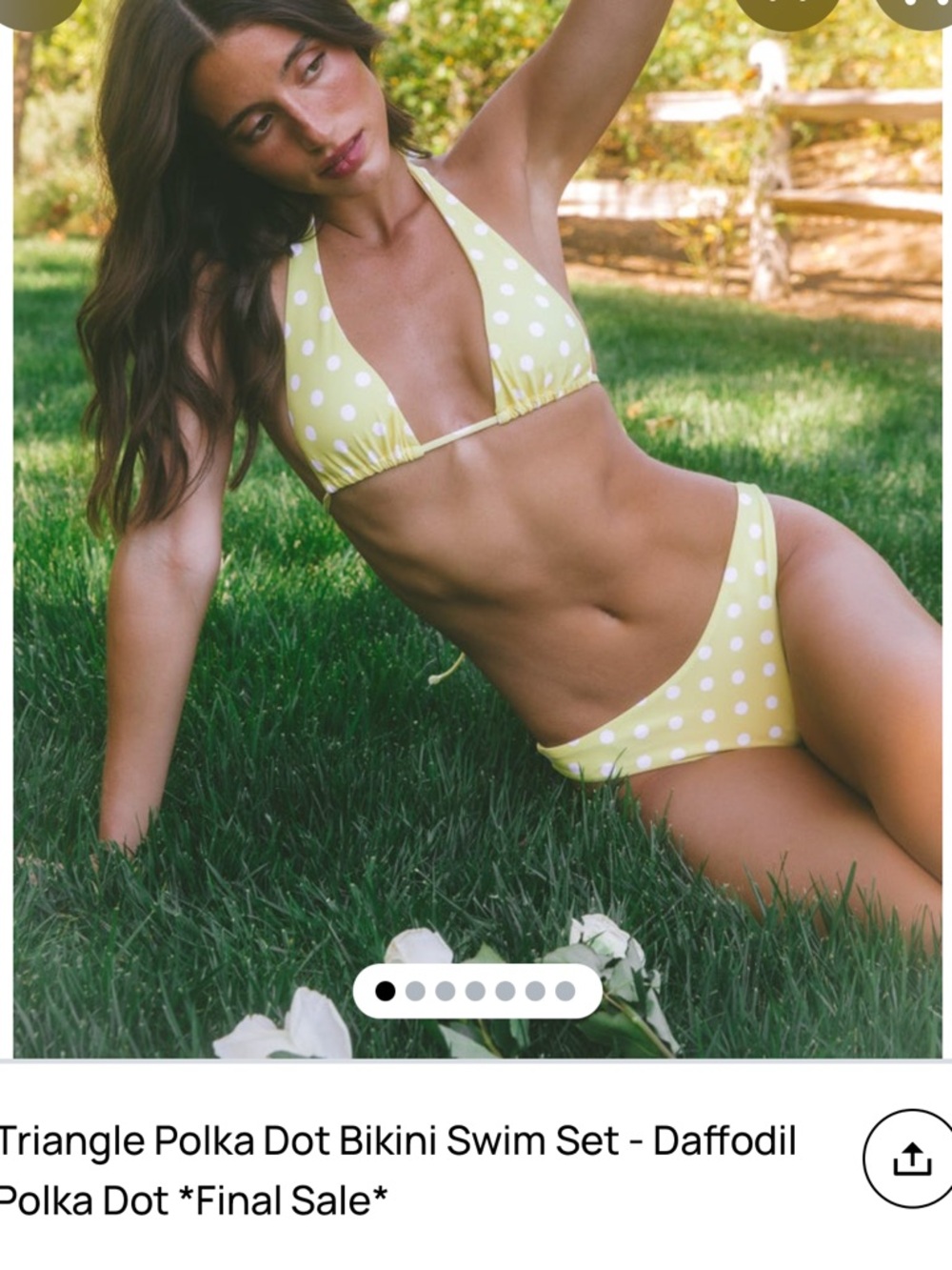 Daffodil Yellow Polka Dot Triangle Bikini
